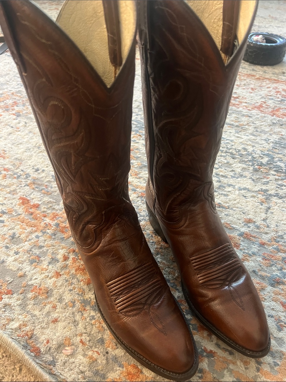 Dan Post Brown Leather Cowboy Boots